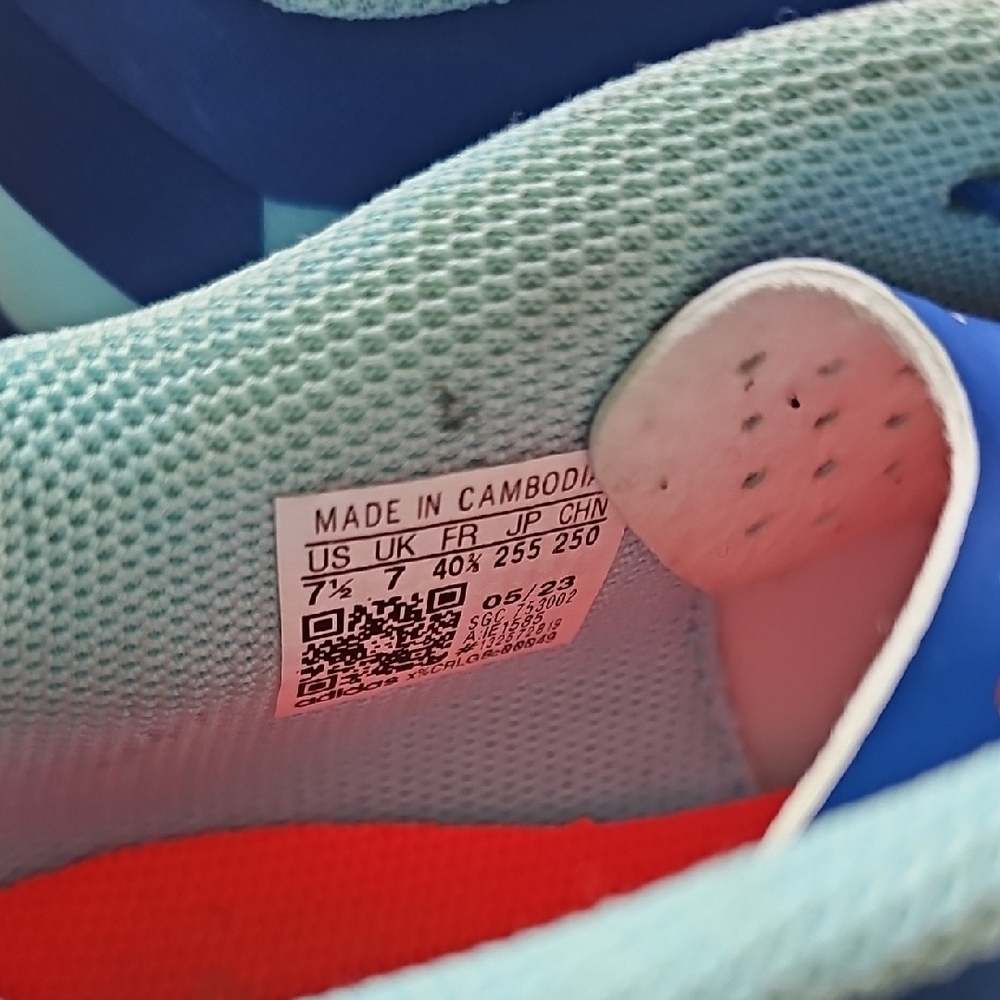 Blue and White Athletic Shoes - Picture 4 of 4